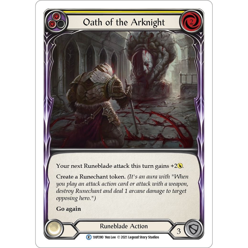 Image for Oath of the Arknight (Yellow) (1HP280) (1HP) - Flesh and Blood TCG