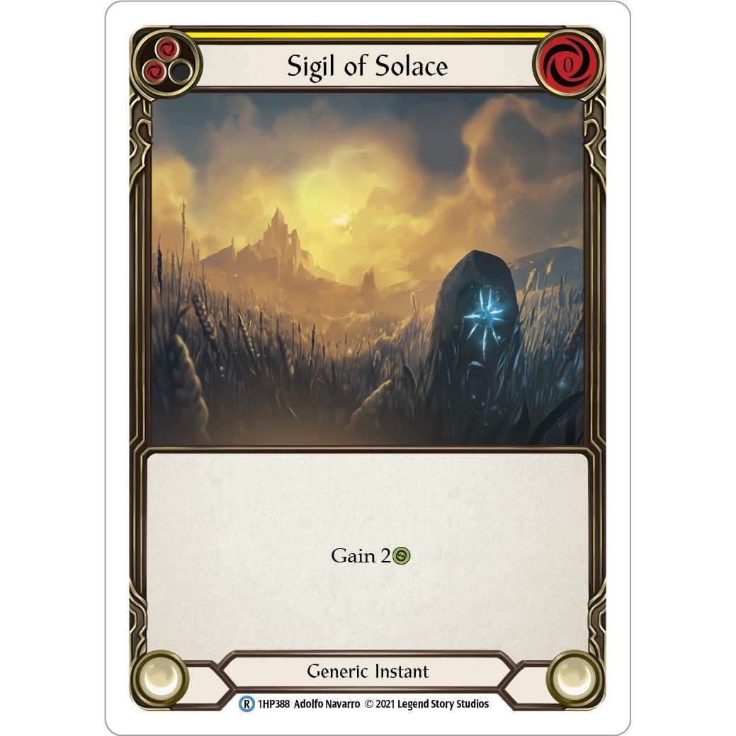 Image for Sigil of Solace (Yellow) (1HP388) (1HP) - Flesh and Blood TCG