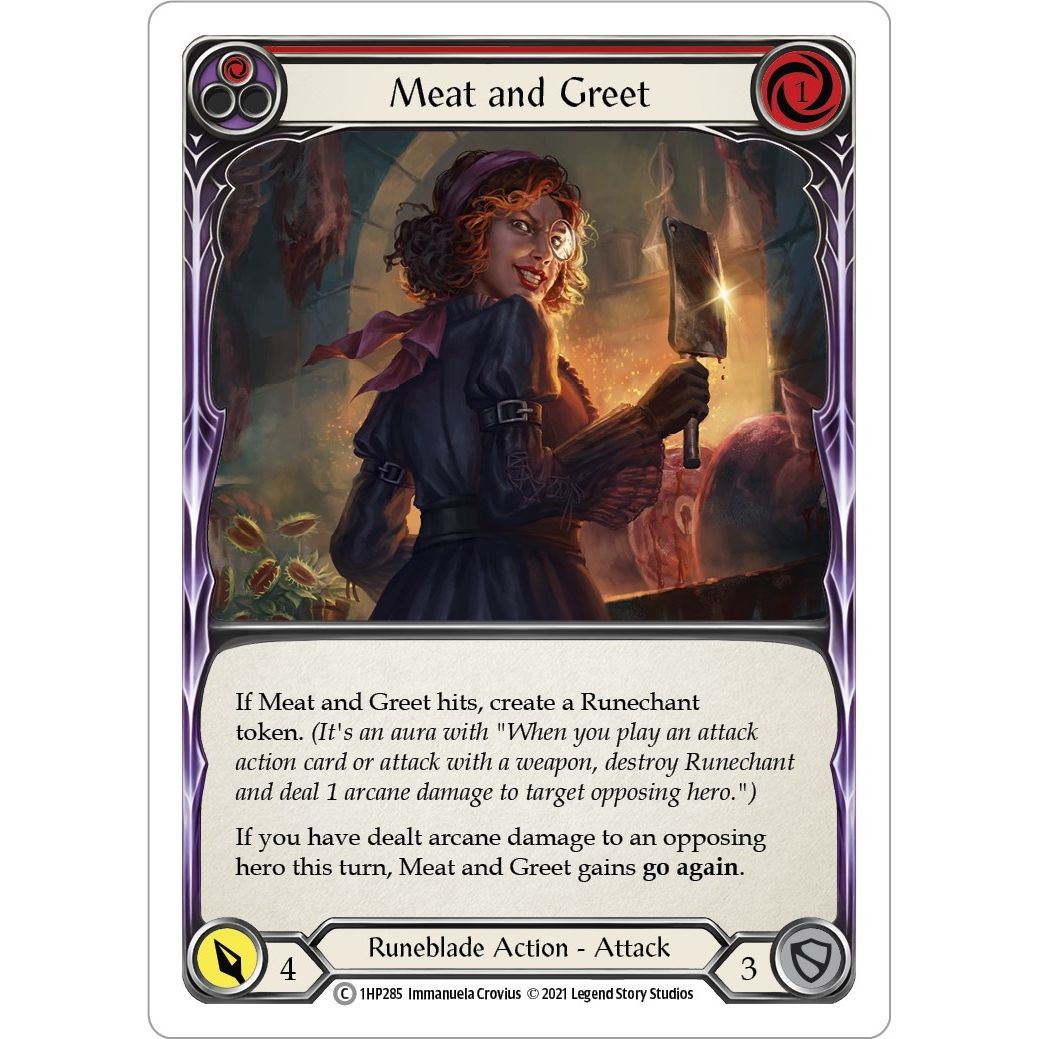 Image for Meat and Greet (Red) (1HP285) (1HP) - Flesh and Blood TCG