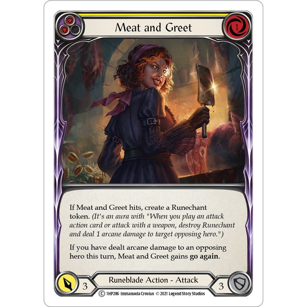 Image for Meat and Greet (Yellow) (1HP286) (1HP) - Flesh and Blood TCG