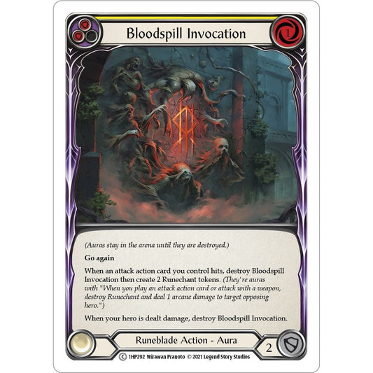 Image for Bloodspill Invocation (Yellow) (1HP292) (1HP) - Flesh and Blood TCG