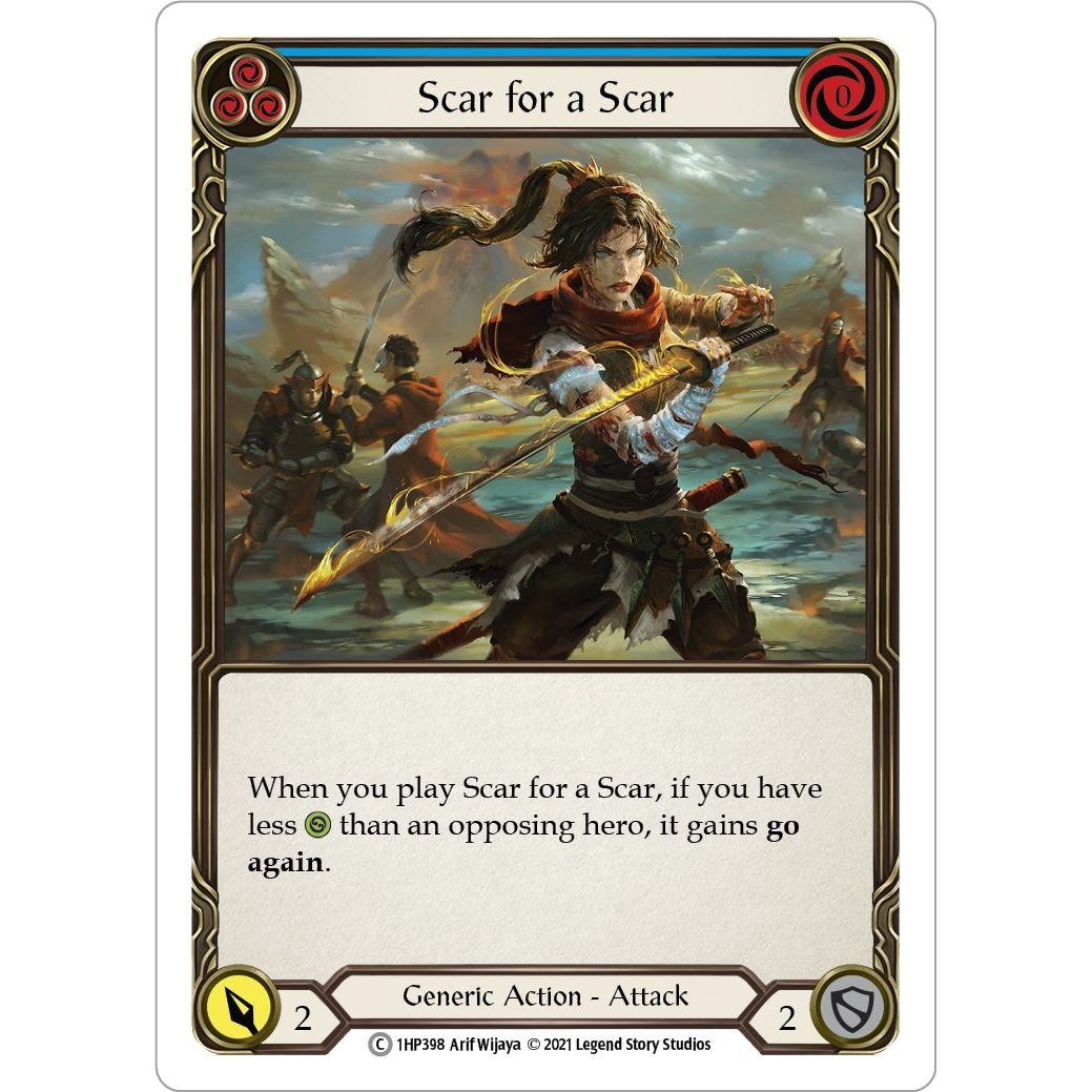 Image for Scar for a Scar (Blue) (1HP398) (1HP) - Flesh and Blood TCG