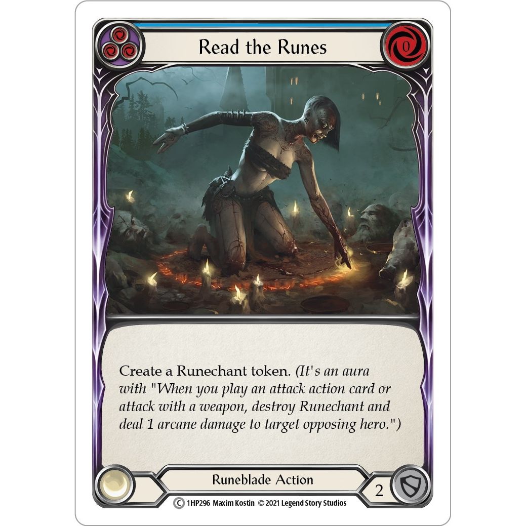 Image for Read the Runes (Blue) (1HP296) (1HP) - Flesh and Blood TCG