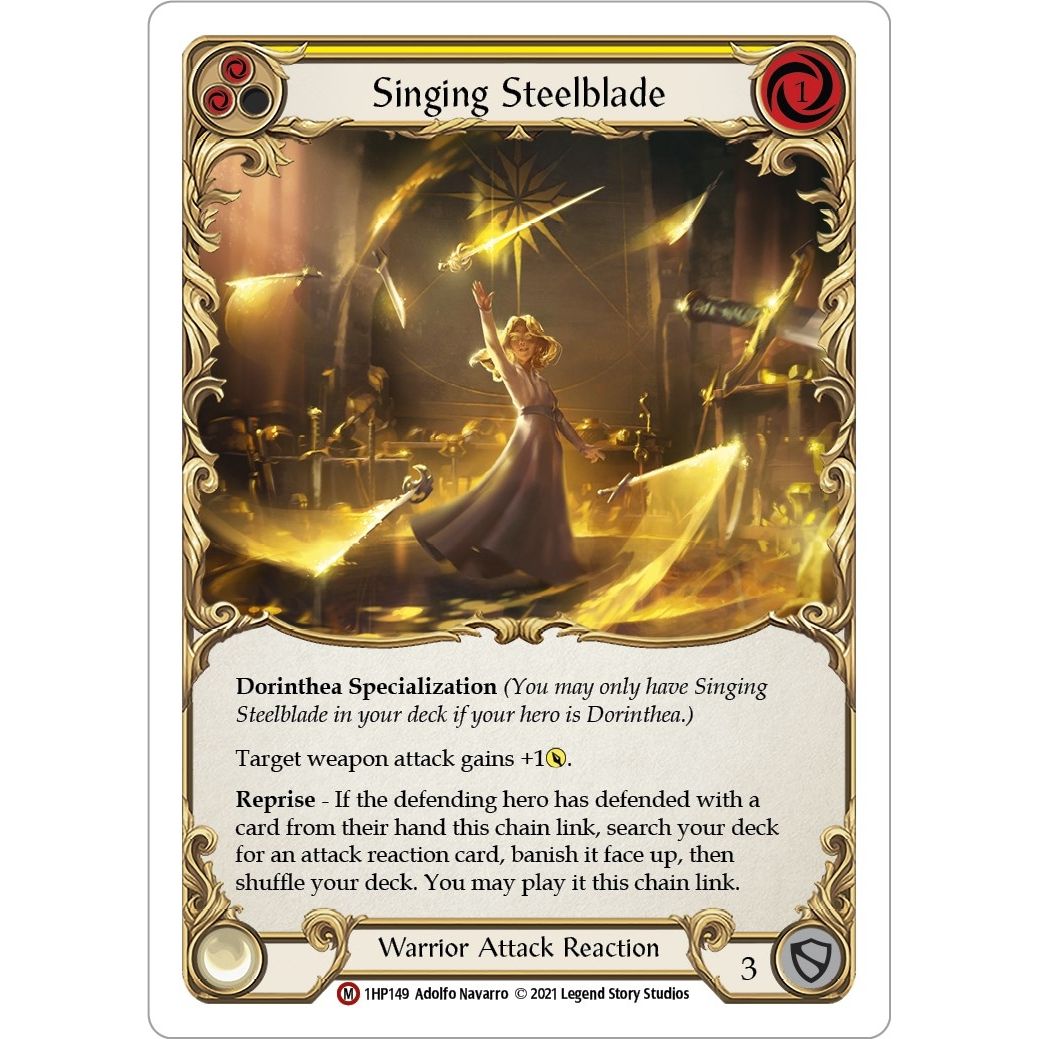 Image for Singing Steelblade (1HP149) (1HP) - Flesh and Blood TCG