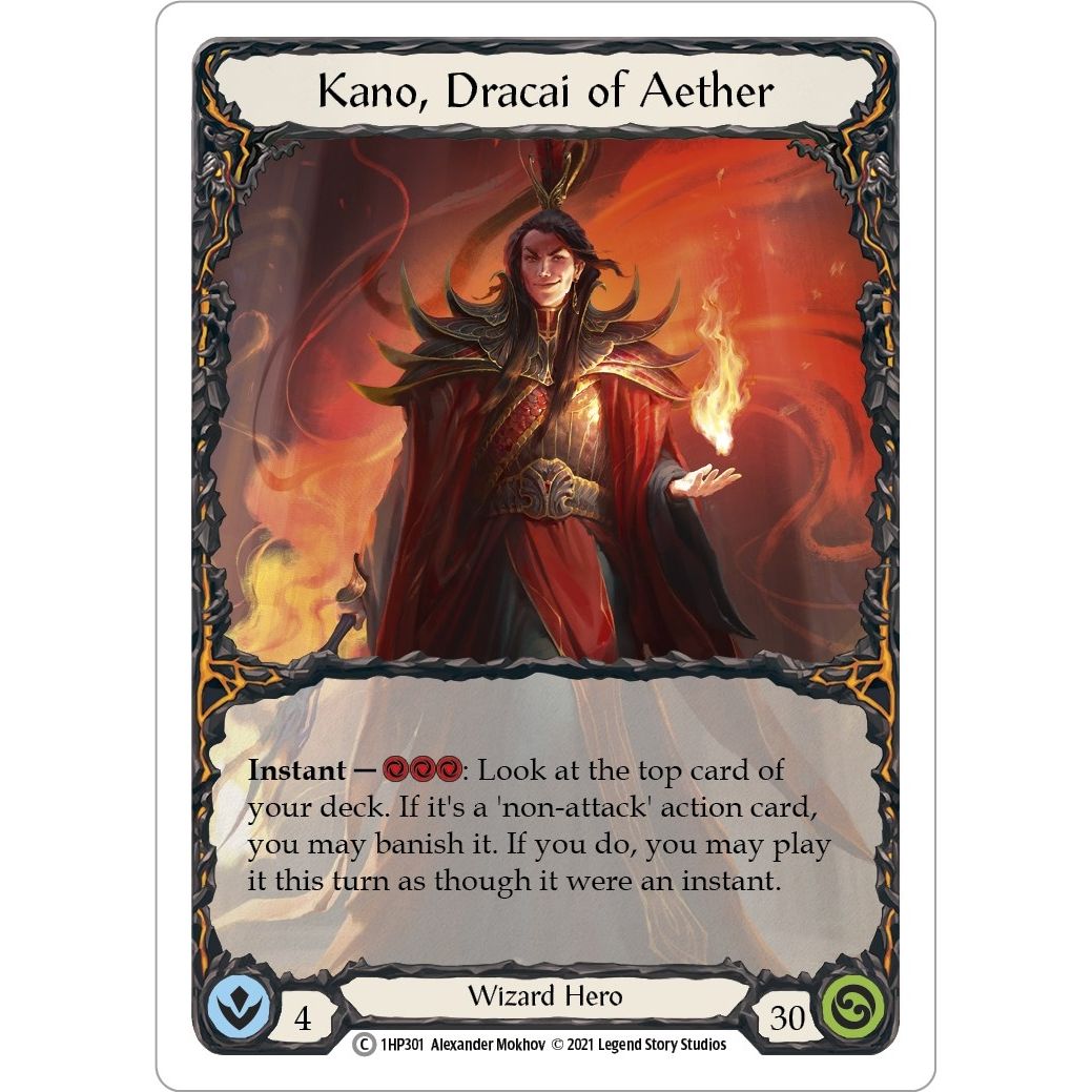 Image for Kano, Dracai of Aether (1HP301) (1HP) - Flesh and Blood TCG