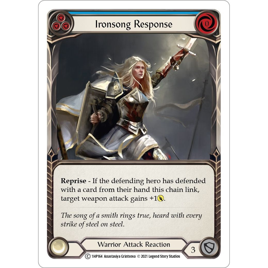 Image for Ironsong Response (Blue) (1HP164) (1HP) - Flesh and Blood TCG