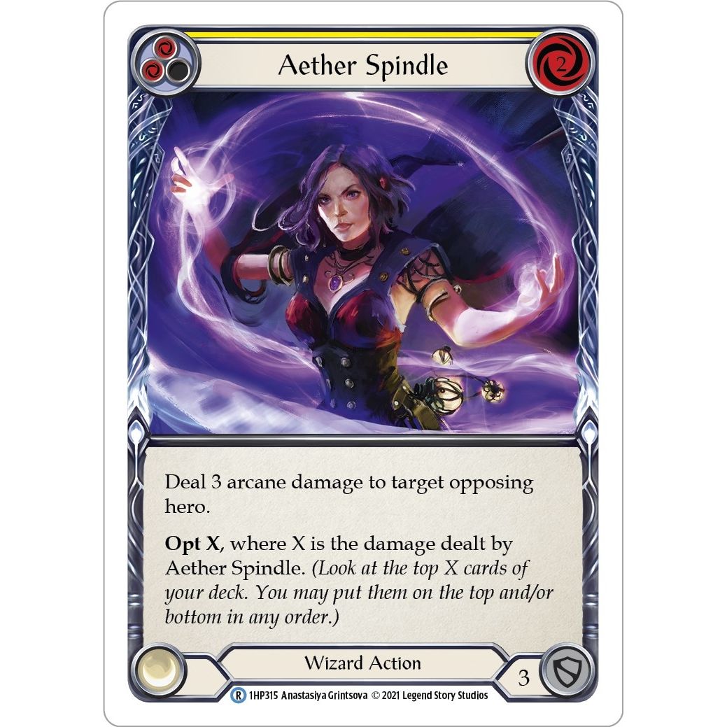Image for Aether Spindle (Yellow) (1HP315) (1HP) - Flesh and Blood TCG