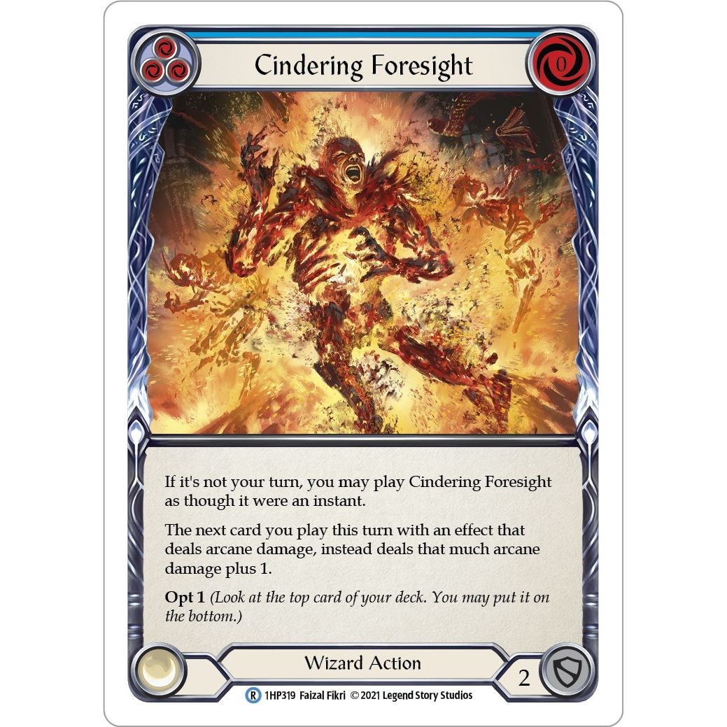 Image for Cindering Foresight (Blue) (1HP319) (1HP) - Flesh and Blood TCG
