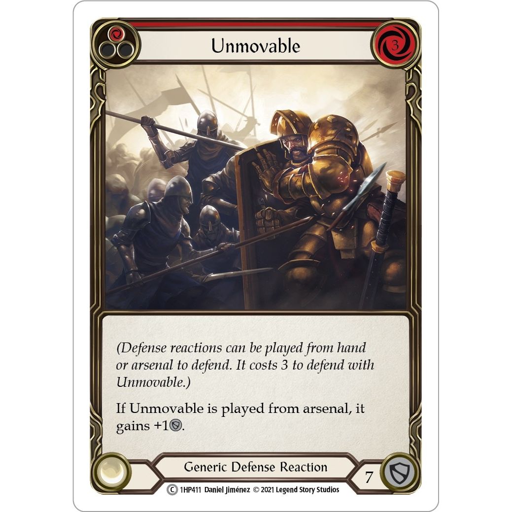 Image for Unmovable (Red) (1HP411) (1HP) - Flesh and Blood TCG