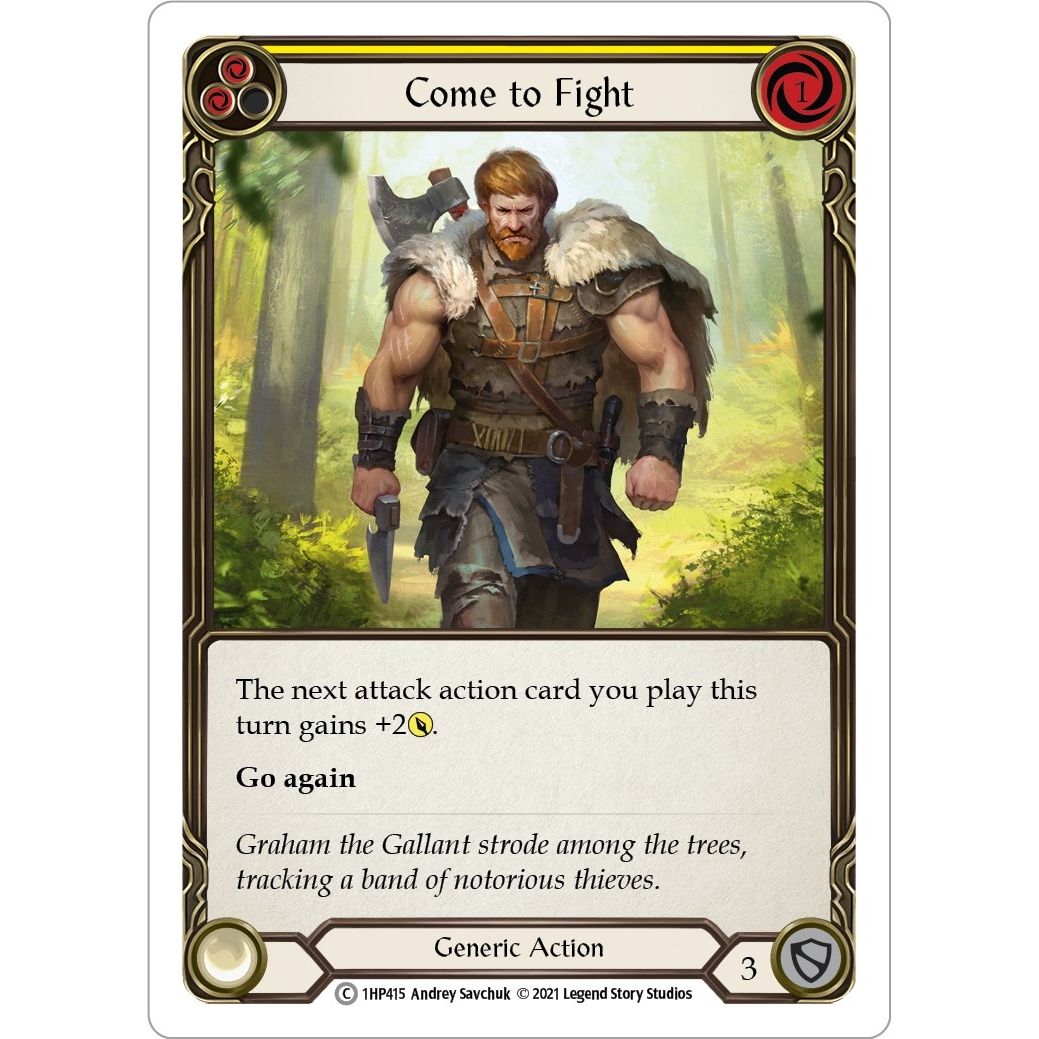 Image for Come to Fight (Yellow) (1HP415) (1HP) - Flesh and Blood TCG