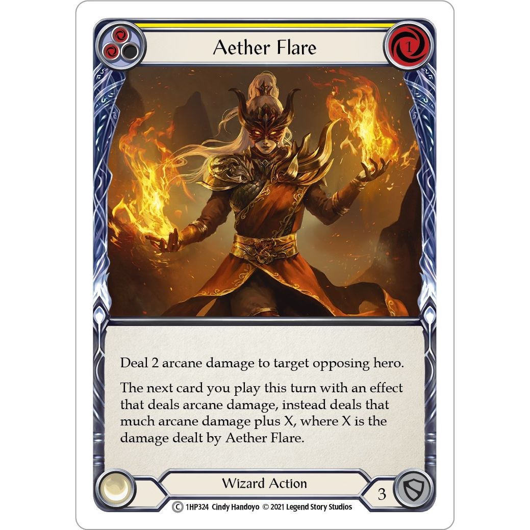 Image for Aether Flare (Yellow) (1HP324) (1HP) - Flesh and Blood TCG