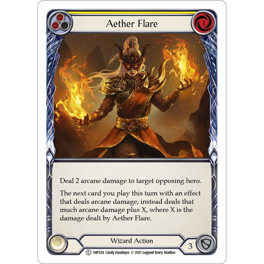 Image for Aether Flare (Yellow) (1HP324) (1HP) - Flesh and Blood TCG