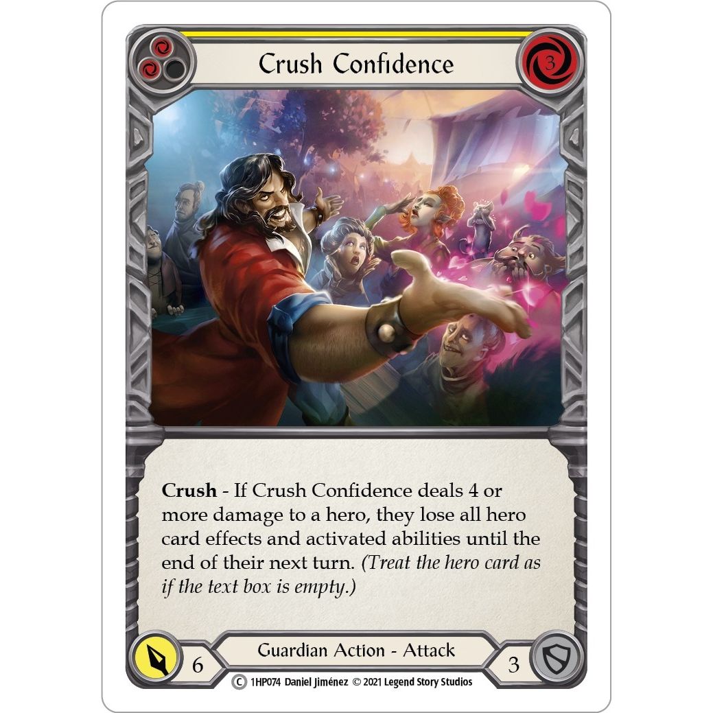 Image for Crush Confidence (Yellow) (1HP074) (1HP) - Flesh and Blood TCG