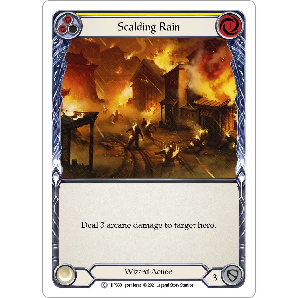 Image for Scalding Rain (Yellow) (1HP330) (1HP) - Flesh and Blood TCG