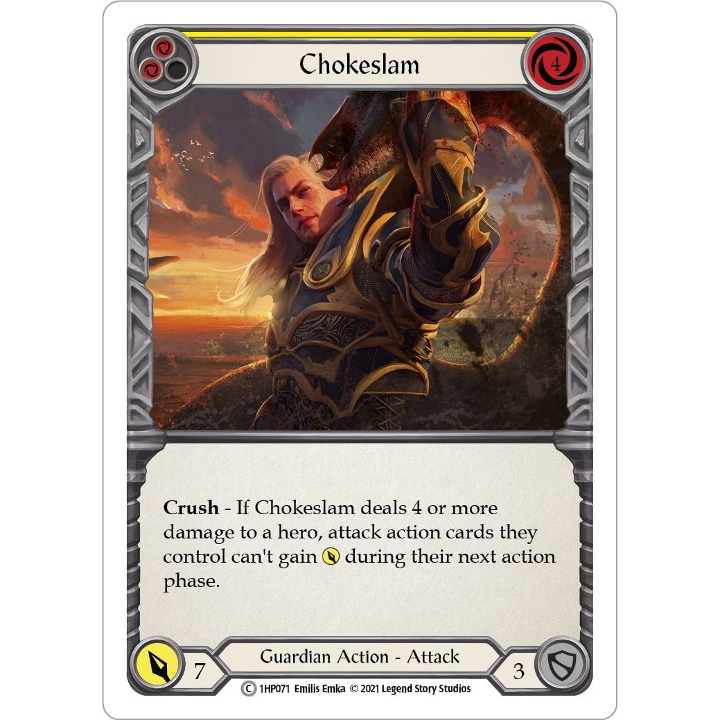Image for Chokeslam (Yellow) (1HP071) (1HP) - Flesh and Blood TCG