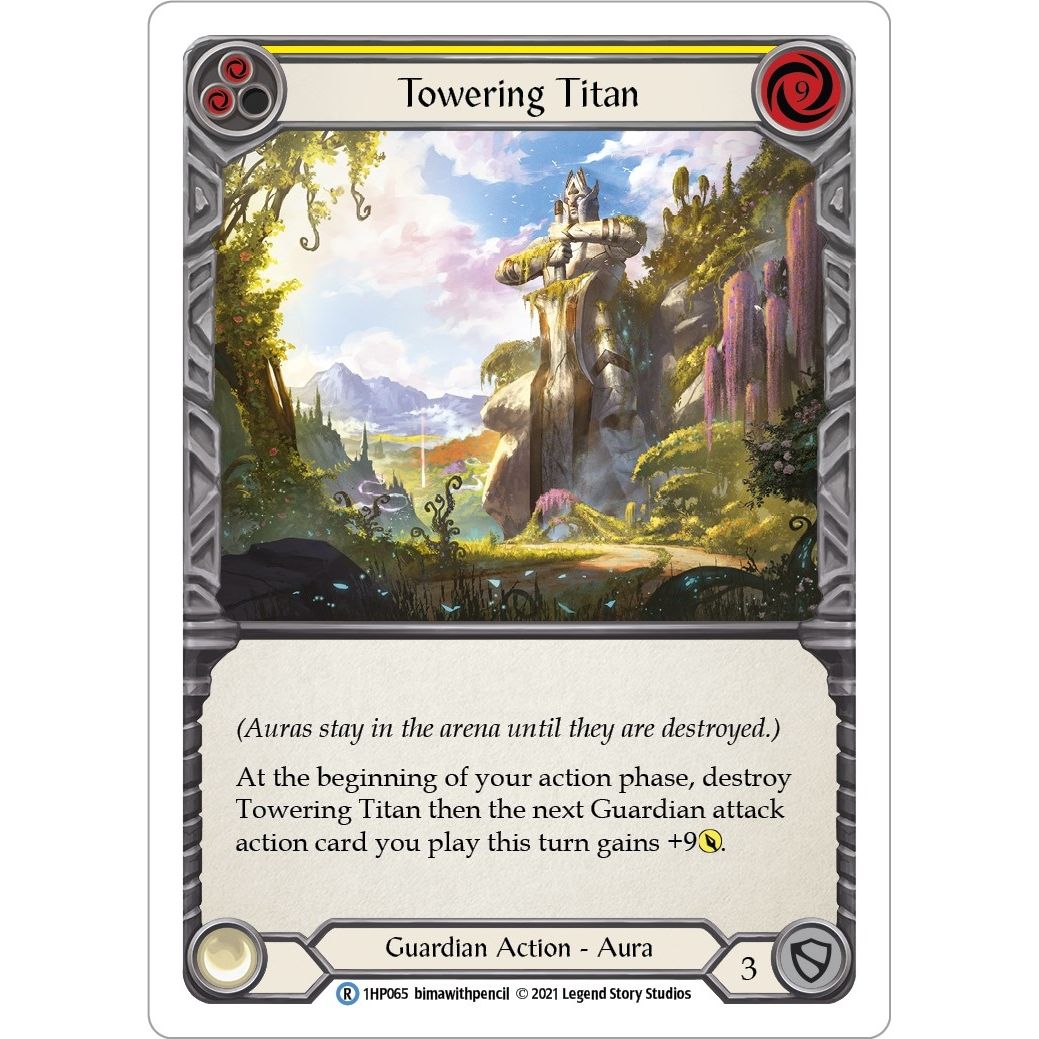 Image for Towering Titan (Yellow) (1HP065) (1HP) - Flesh and Blood TCG