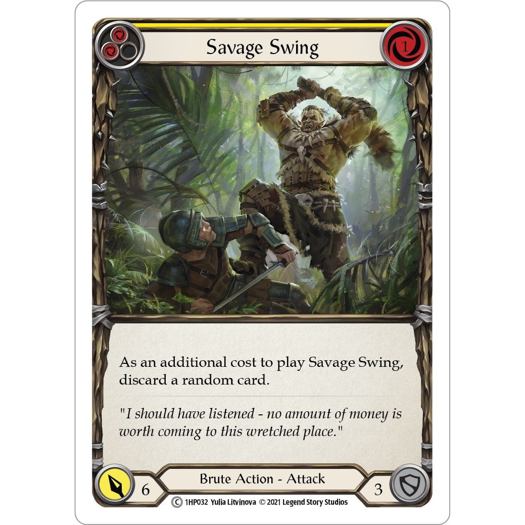 Image for Savage Swing (Yellow) (1HP032) (1HP) - Flesh and Blood TCG