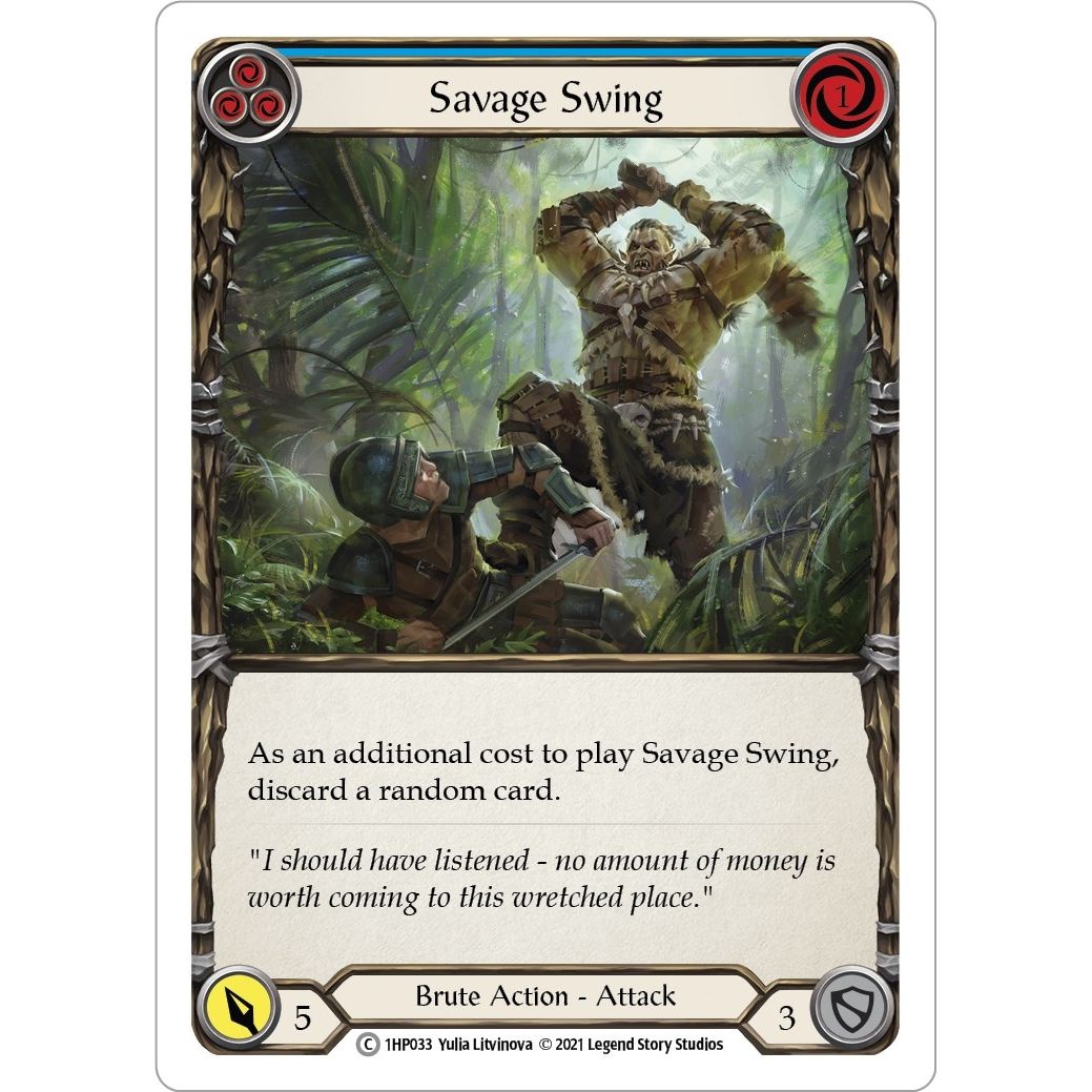 Image for Savage Swing (Blue) (1HP033) (1HP) - Flesh and Blood TCG
