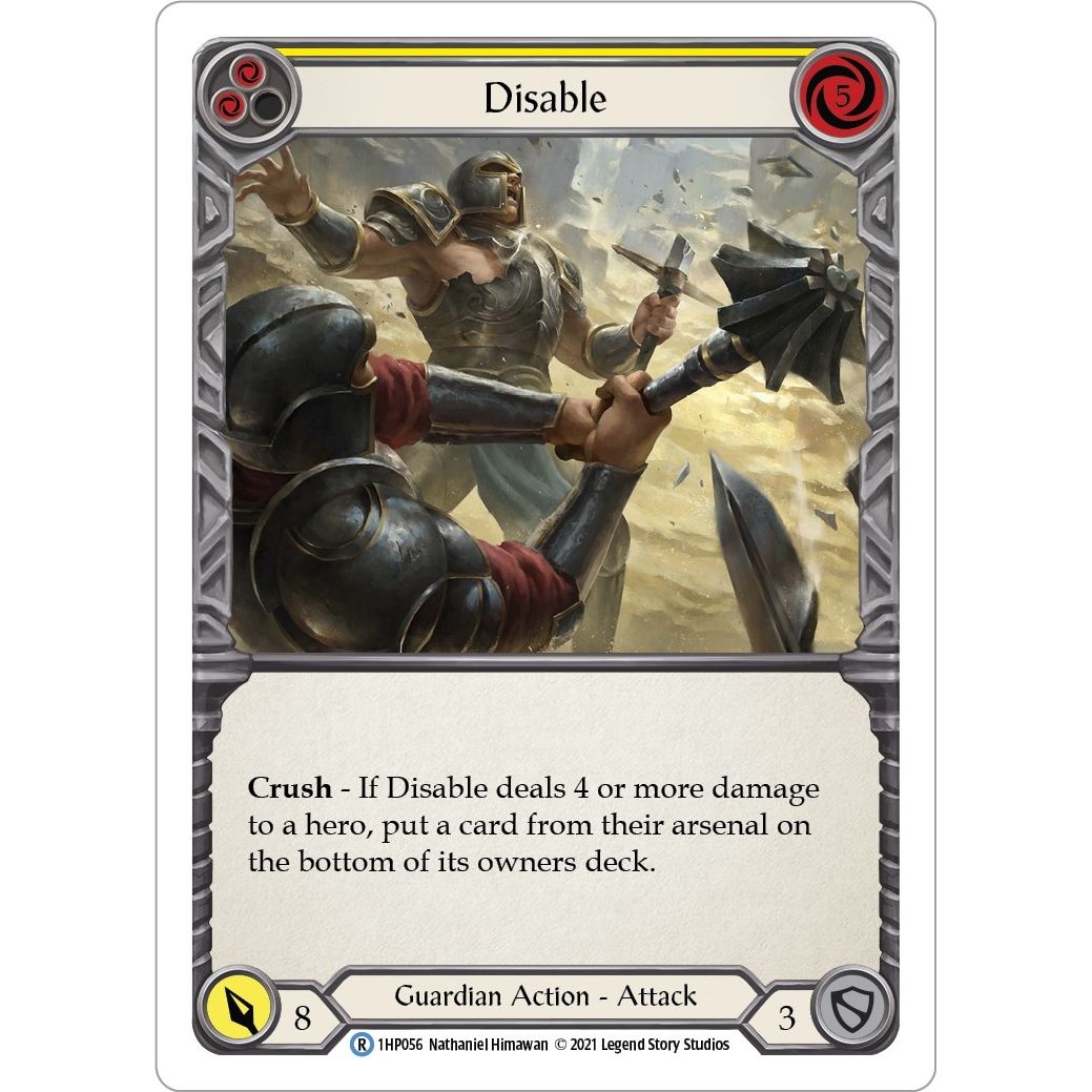 Image for Disable (Yellow) (1HP056) (1HP) - Flesh and Blood TCG