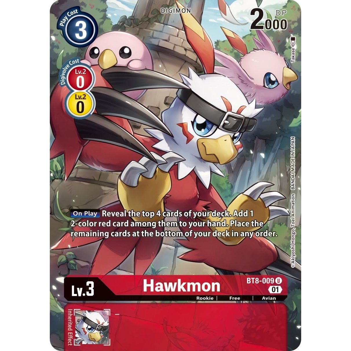 Image for Hawkmon (Alternate Art) (BT8-009 U) (BT08) - Digimon Card Game