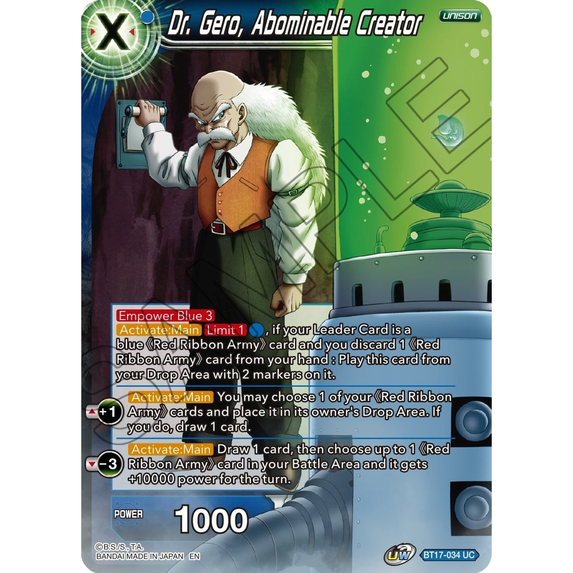 Image for Dr. Gero, Abominable Creator (BT17-034) (DBS-B17) - Dragon Ball Super: Masters