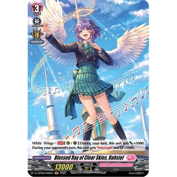 Image for Blessed Ray of Clear Skies, Rahsiel (Holo) (D-LBT02/H08EN) (D-LBT02) - Cardfight Vanguard