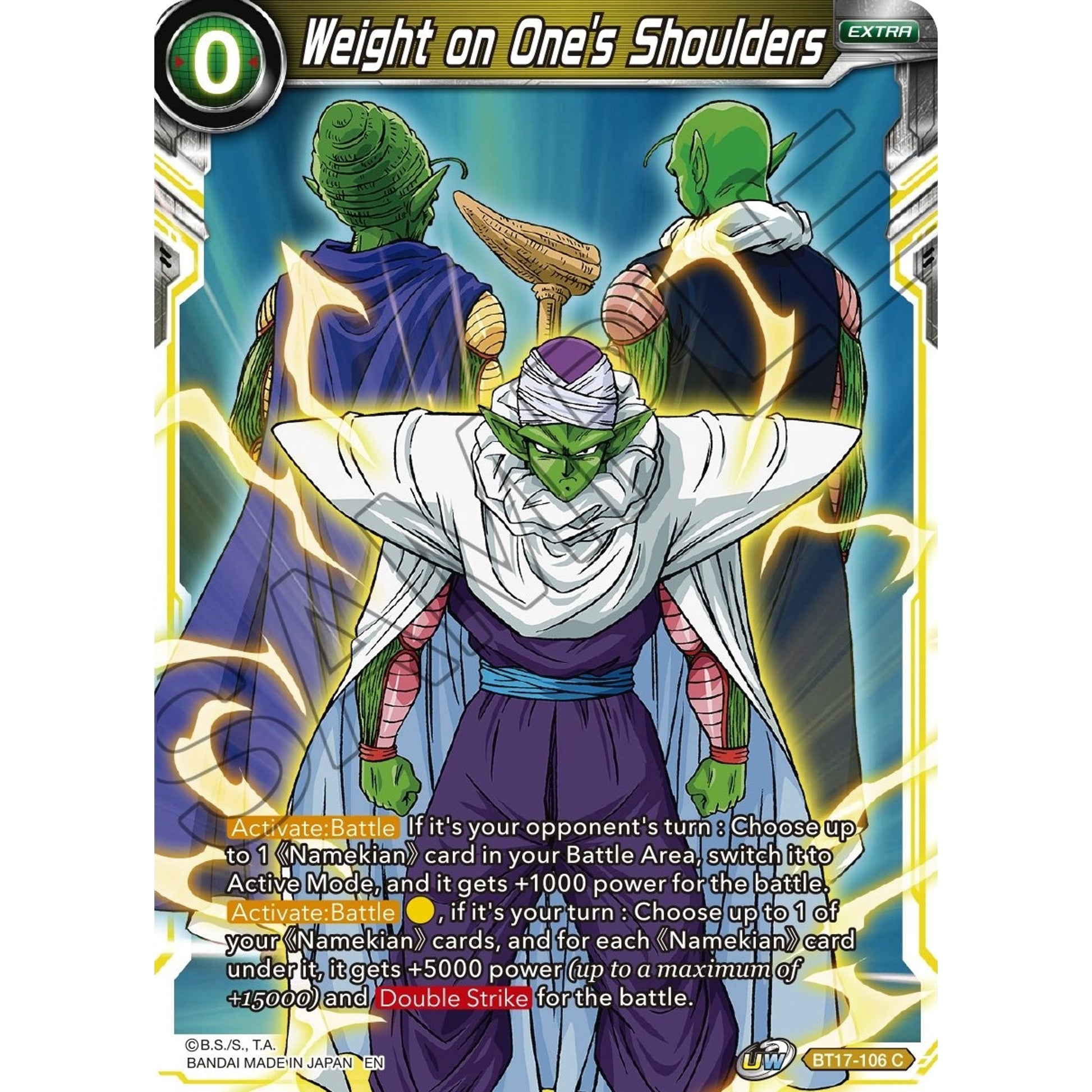 Image for Weight on One's Shoulders (BT17-106) (DBS-B17) - Dragon Ball Super: Masters
