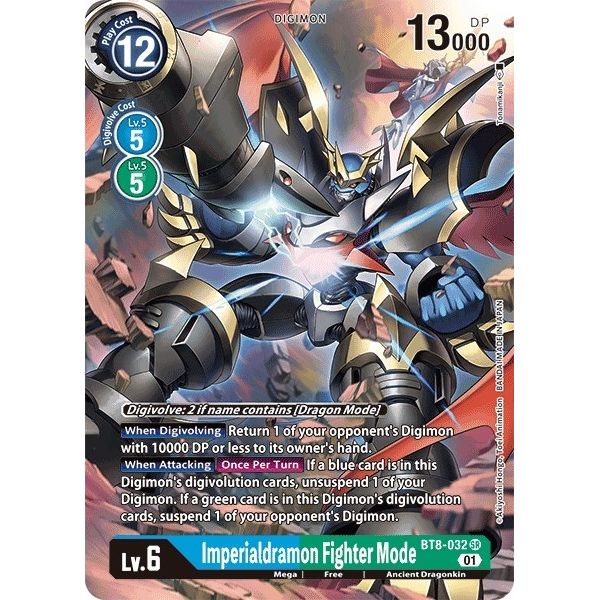 Image for Imperialdramon Fighter Mode (Alternate Art) (BT8-032 SR) (BT08) - Digimon Card Game