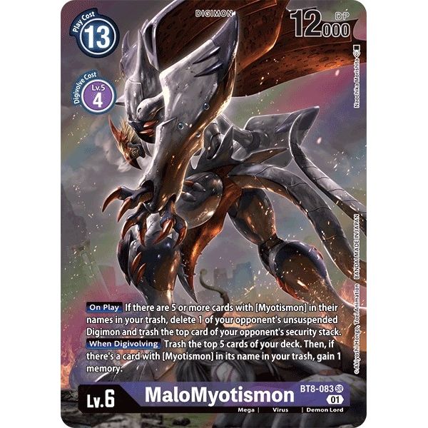 Image for MaloMyotismon (Alternate Art) (BT8-083 SR) (BT08) - Digimon Card Game
