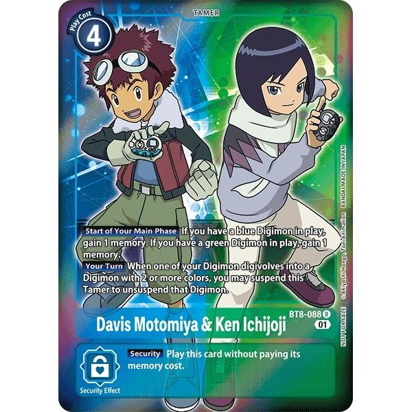 Image for Davis Motomiya & Ken Ichijoji (Box Topper) (BT8-088 R) (BT08) - Digimon Card Game