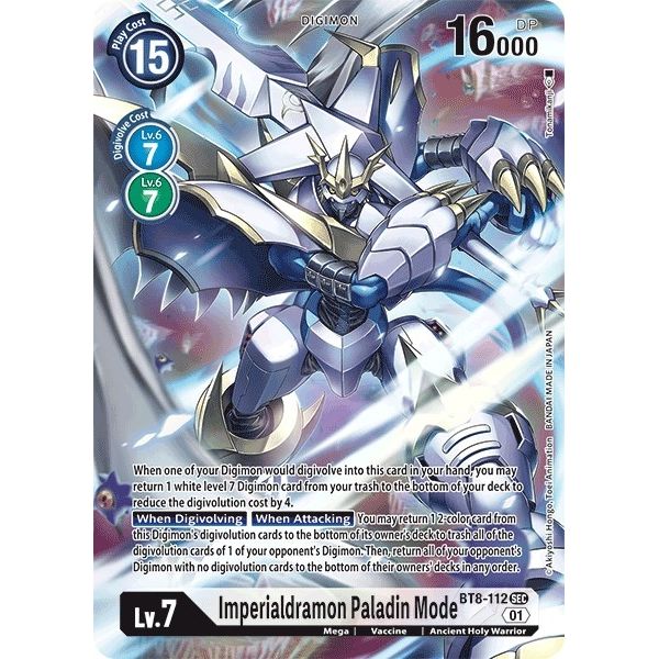 Image for Imperialdramon Paladin Mode (Alternate Art) (BT8-112 SEC) (BT08) - Digimon Card Game