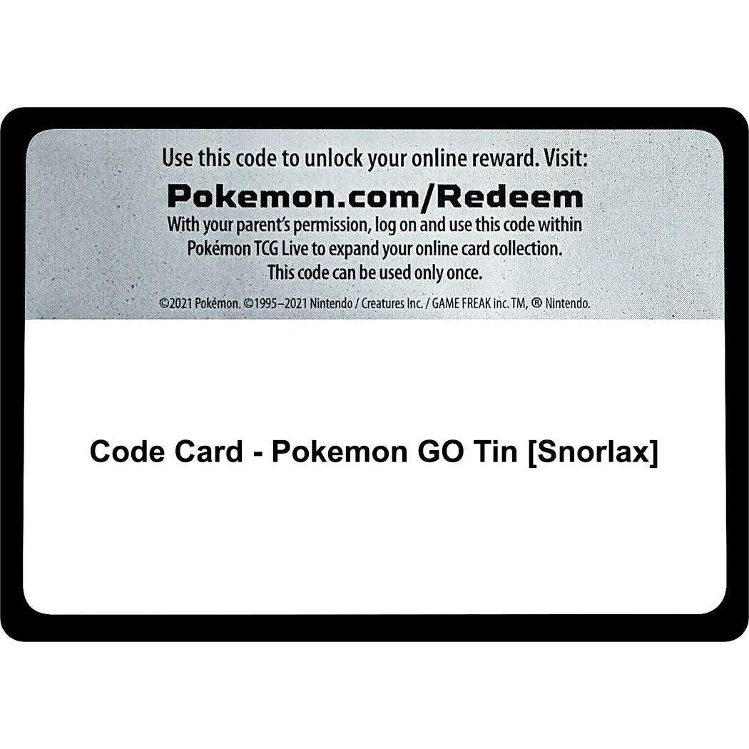 Image for Code Card - Pokemon GO Tin [Snorlax] (PGO) - Pokemon