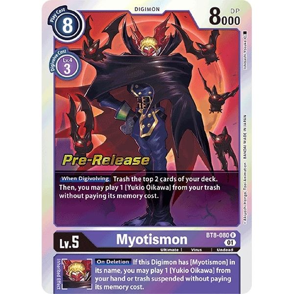 Image for Myotismon (BT8-080 R) (BT08_PR) - Digimon Card Game