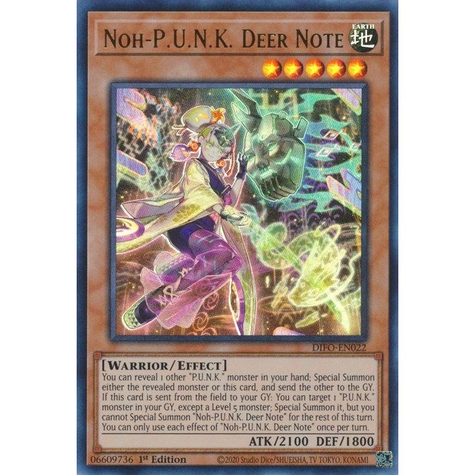 Image for Noh-P.U.N.K. Deer Note (DIFO-EN022) (DIFO) - YuGiOh