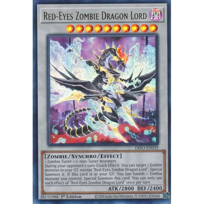 Image for Red-Eyes Zombie Dragon Lord (DIFO-EN039) (DIFO) - YuGiOh