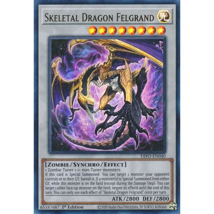 Image for Skeletal Dragon Felgrand (DIFO-EN040) (DIFO) - YuGiOh