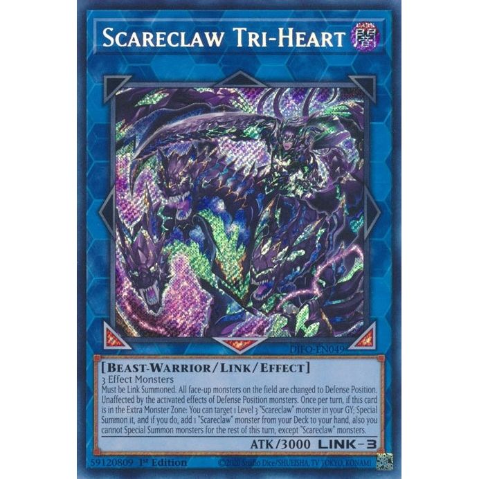Image for Scareclaw Tri-Heart (DIFO-EN049) (DIFO) - YuGiOh
