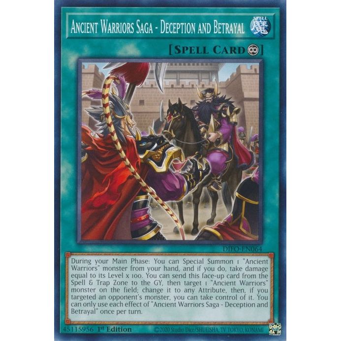 Image for Ancient Warriors Saga - Deception and Betrayal (DIFO-EN064) (DIFO) - YuGiOh
