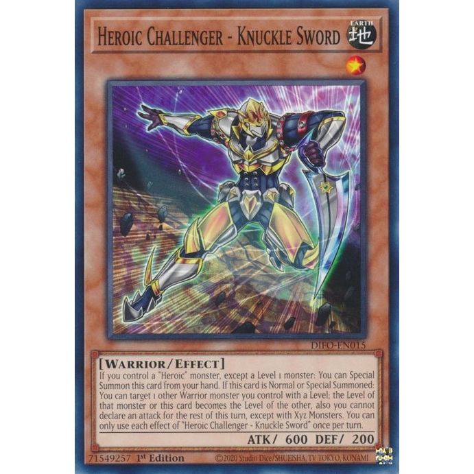 Image for Heroic Challenger - Knuckle Sword (DIFO-EN015) (DIFO) - YuGiOh