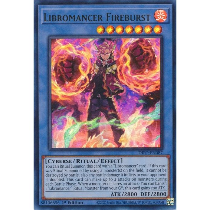 Image for Libromancer Fireburst (DIFO-EN087) (DIFO) - YuGiOh