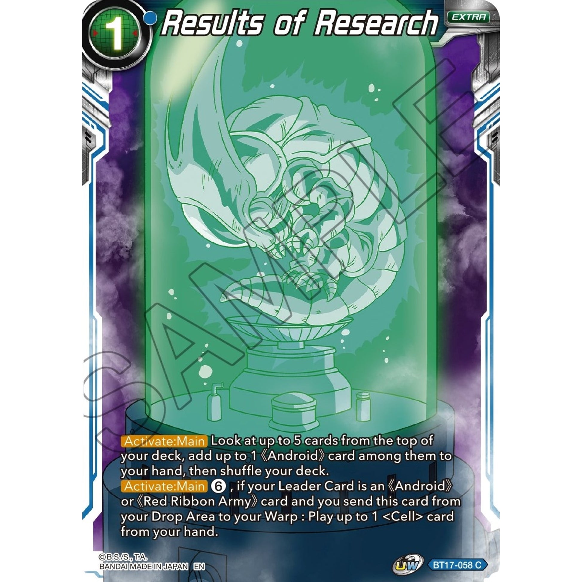 Image for Results of Research (BT17-058) (DBS-B17) - Dragon Ball Super: Masters