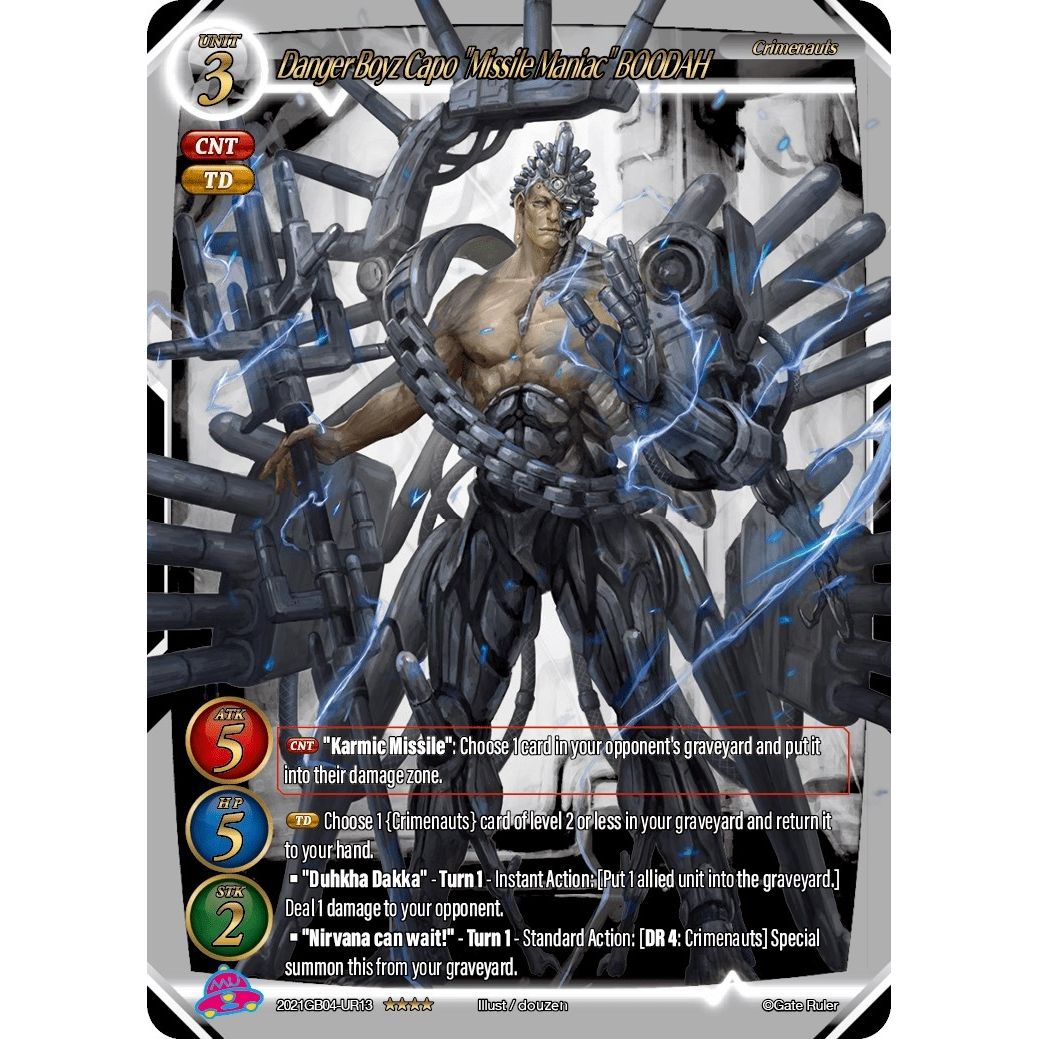 Image for Danger Boyz Capo "Missile Maniac" BOODAH (Uber Rare) (2021GB04-UR13) - Gate Ruler