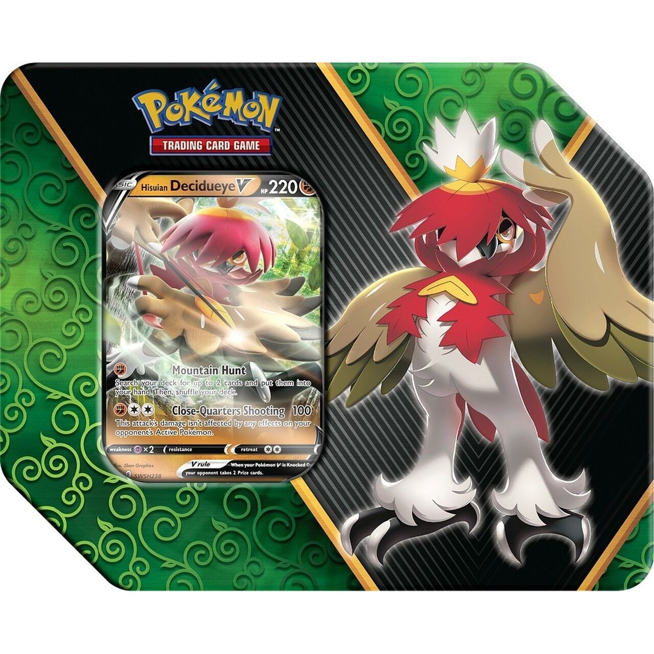 Image for Divergent Powers Tin [Hisuian Decidueye V] - Pokemon