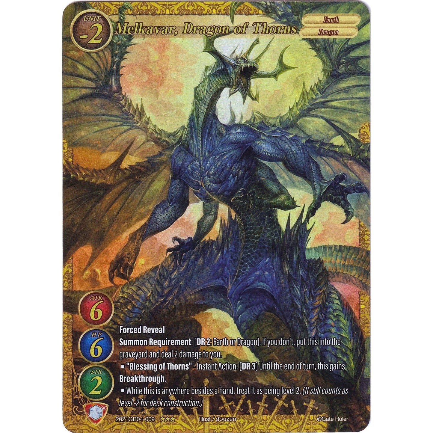 Image for Melkavar, Dragon of Thorns (Extended Art) (2021GB04-009) - Gate Ruler