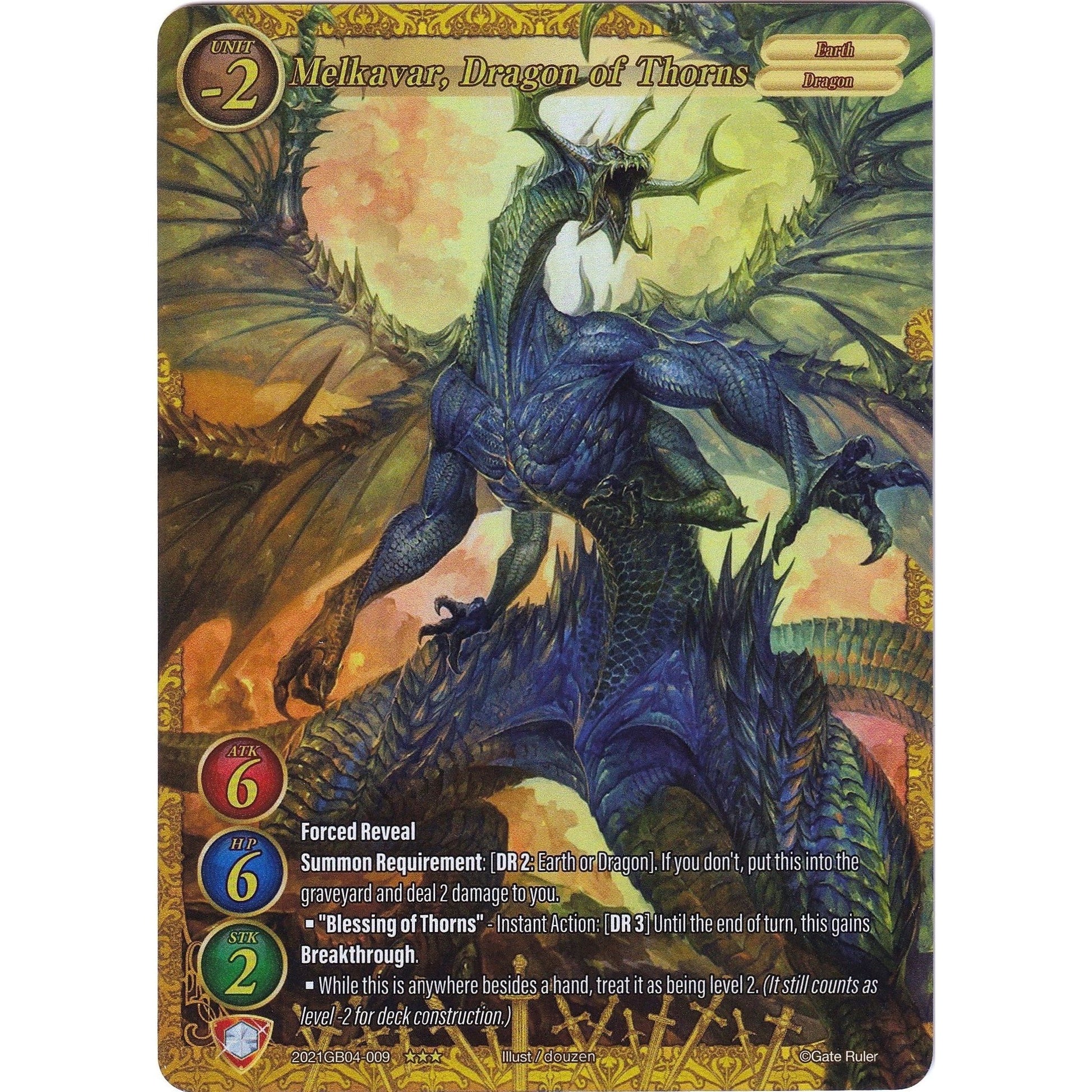 Image for Melkavar, Dragon of Thorns (Extended Art) (2021GB04-009) - Gate Ruler