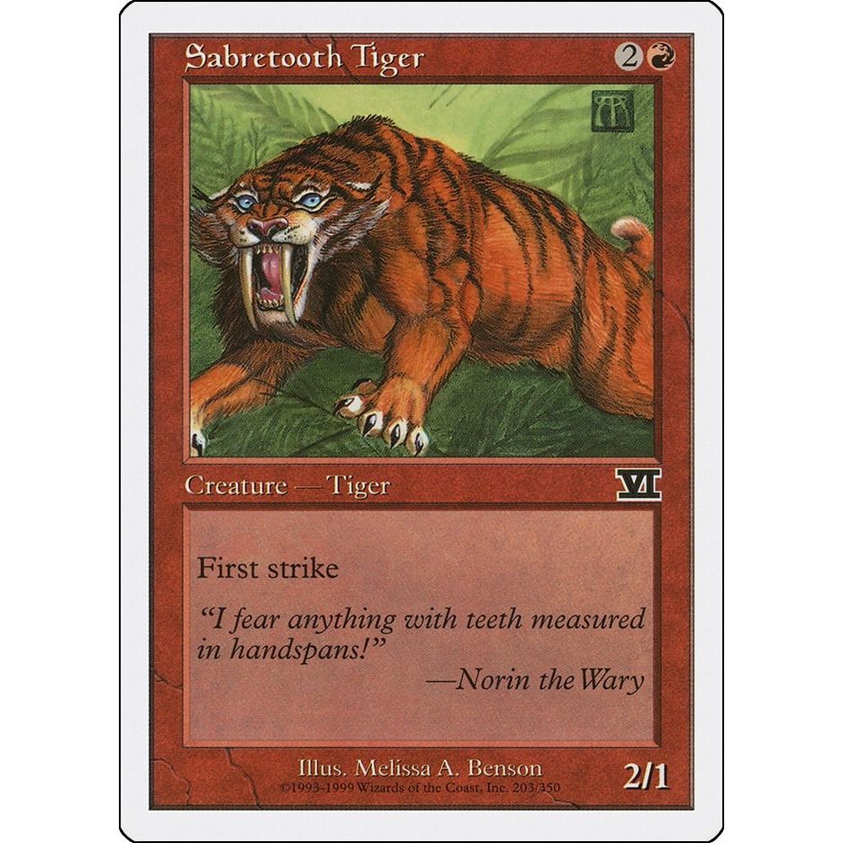 Image for Sabretooth Tiger (203) (6ED) - Magic: The Gathering