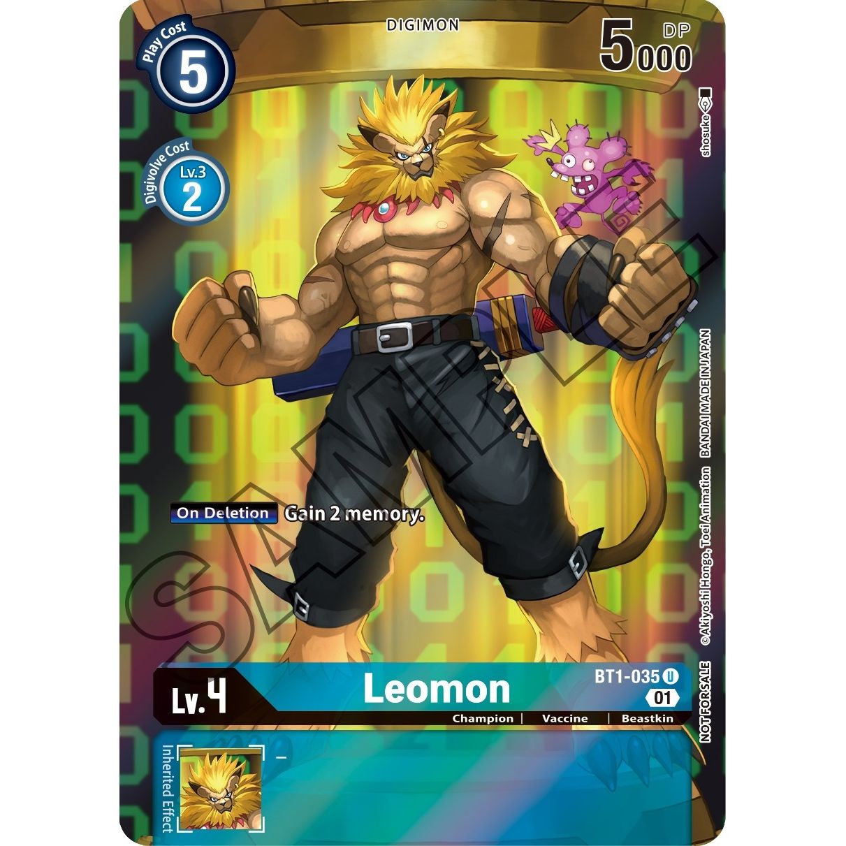 Image for Leomon (Tamer's Card Set 1) (BT1-035 U) (BT01-03A) - Digimon Card Game