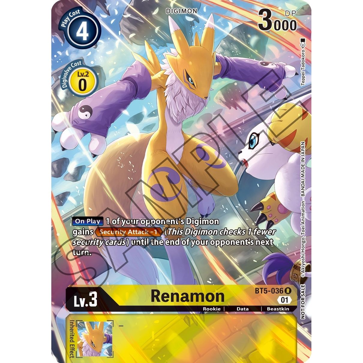Image for Renamon (Tamer's Card Set 1) (BT5-036 R) (BT05) - Digimon Card Game