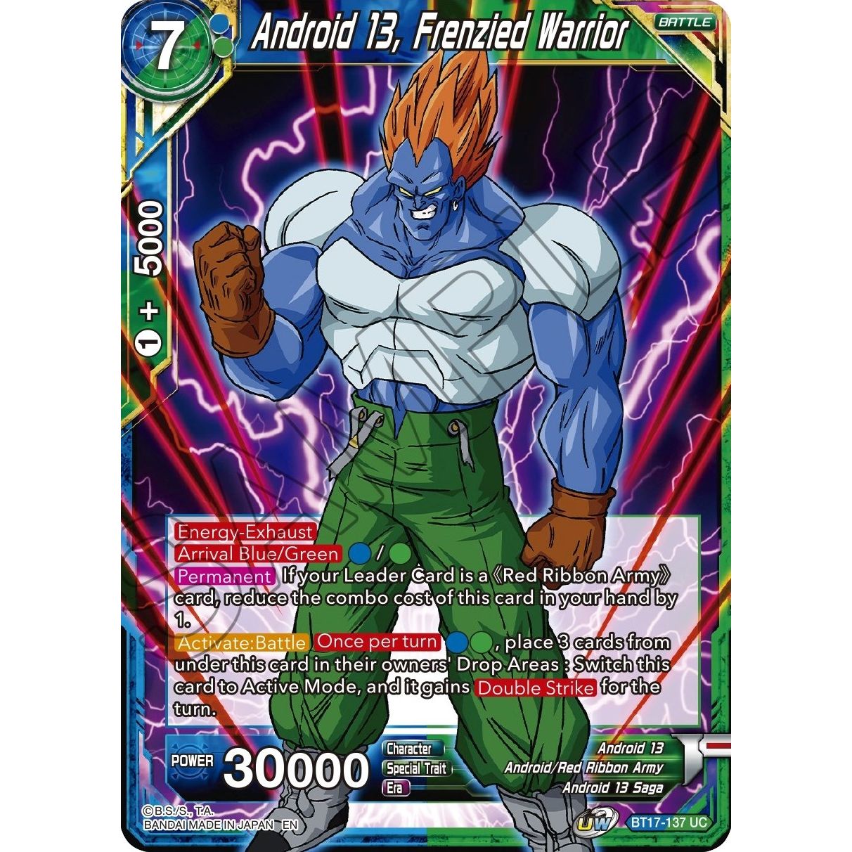 Image for Android 13, Frenzied Warrior (BT17-137) (DBS-B17) - Dragon Ball Super: Masters
