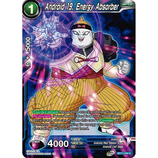 Image for Android 19, Energy Absorber (BT17-050) (DBS-B17) - Dragon Ball Super: Masters